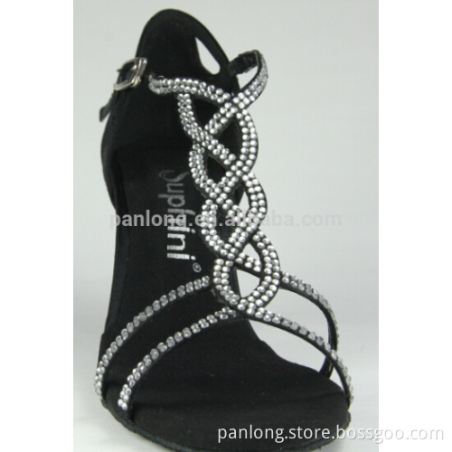 Diamond Black Classic Women Latin Ballroom Shoes